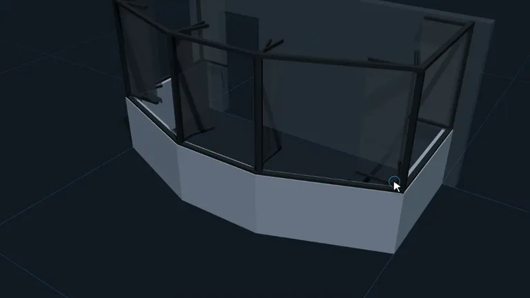 Cam balkon konfigüratörü: cumbalı balkon 3B görünümü